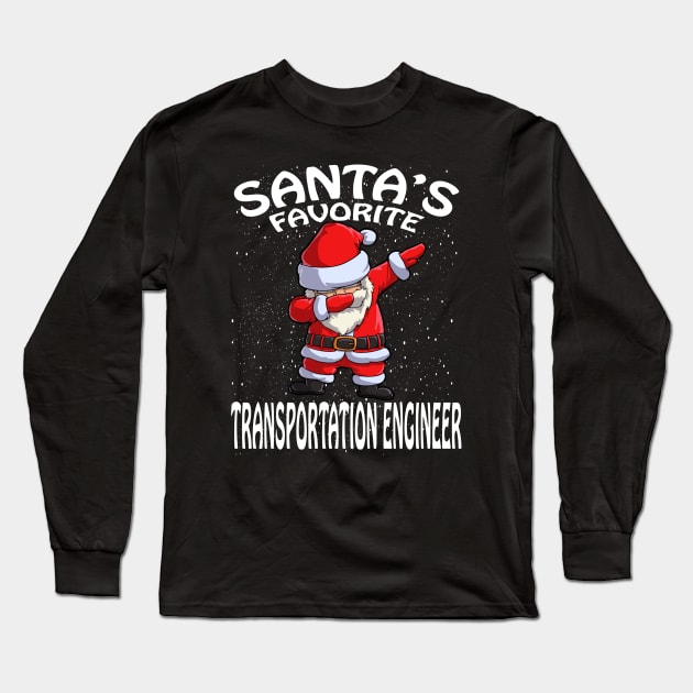 Santas Favorite Transportation Engineer Christmas Long Sleeve T-Shirt by intelus